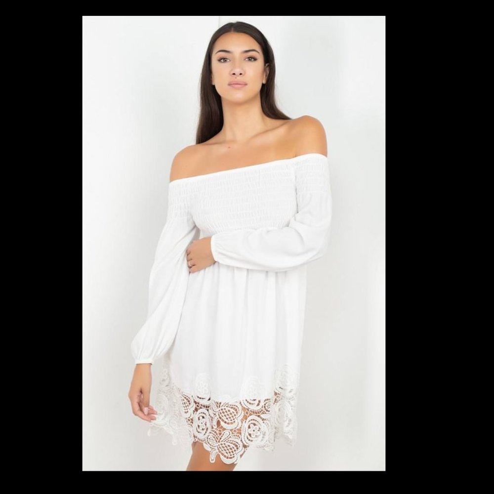 Adorable Off Shoulder Lace Dress